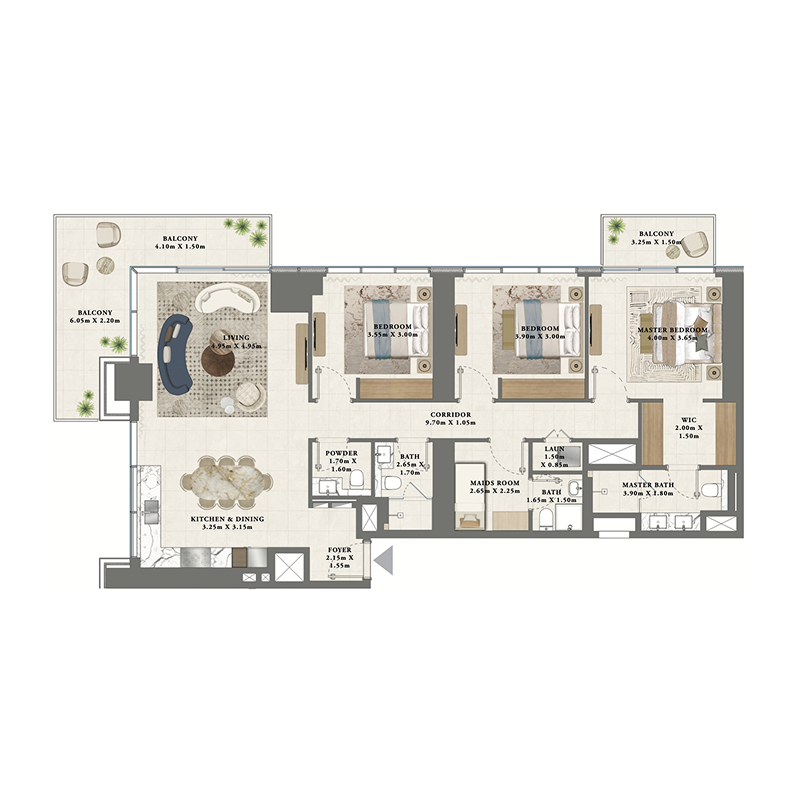 3 bedroom Apartments -  Altan
