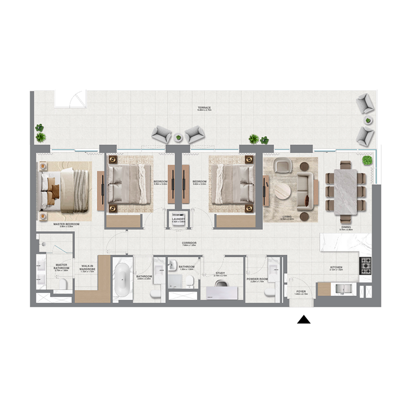 3 bedroom Apartments -  Golf Meadow