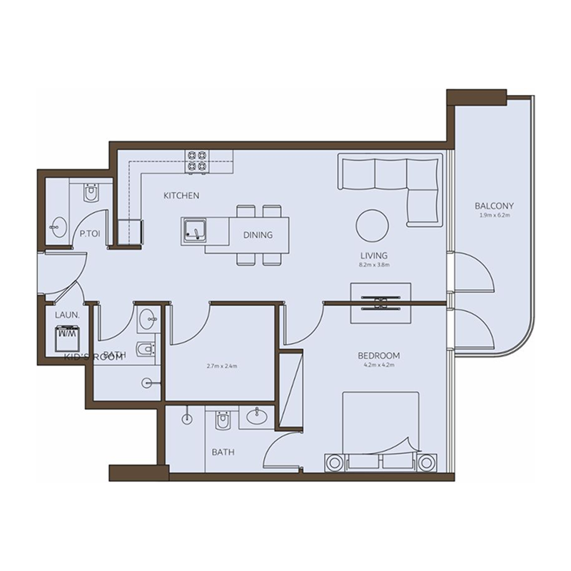 1 bedroom Apartments - Coral Isle Residences