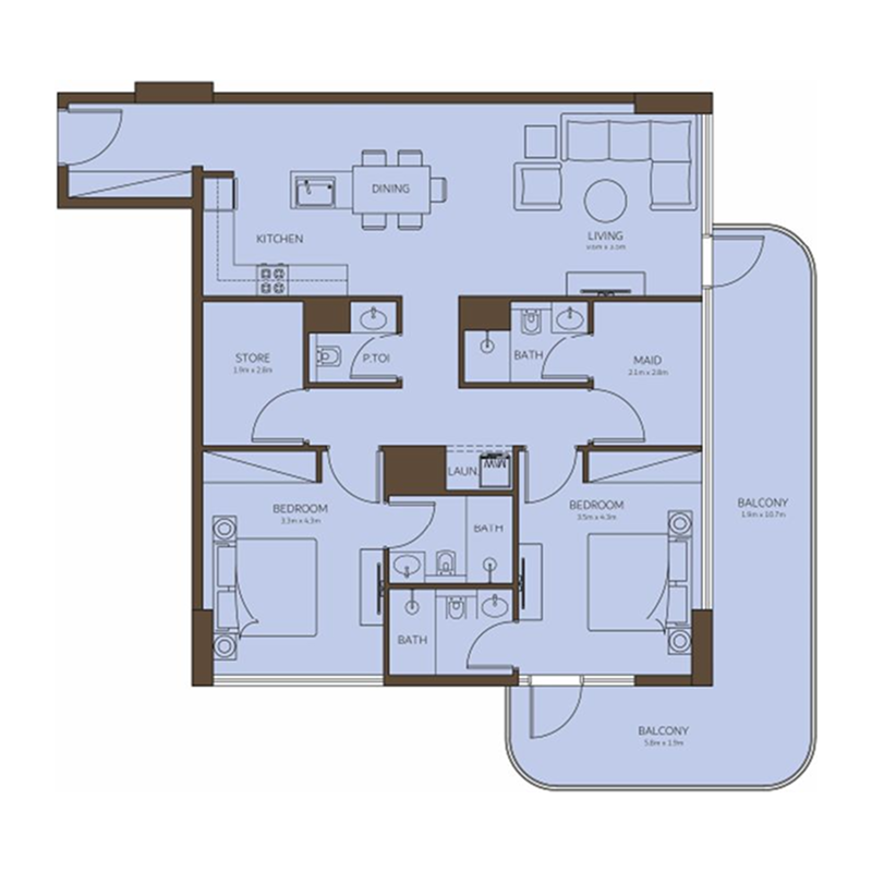 2 bedroom Apartments -  Coral Isle Residences