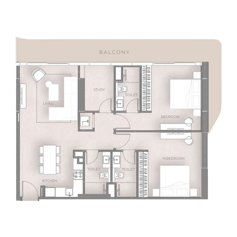 2 bedroom Apartments -  Beverly Grande