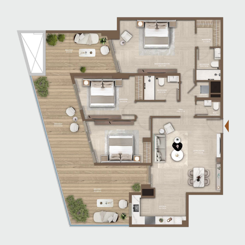 3 bedroom Apartments -  Celeste by HRE