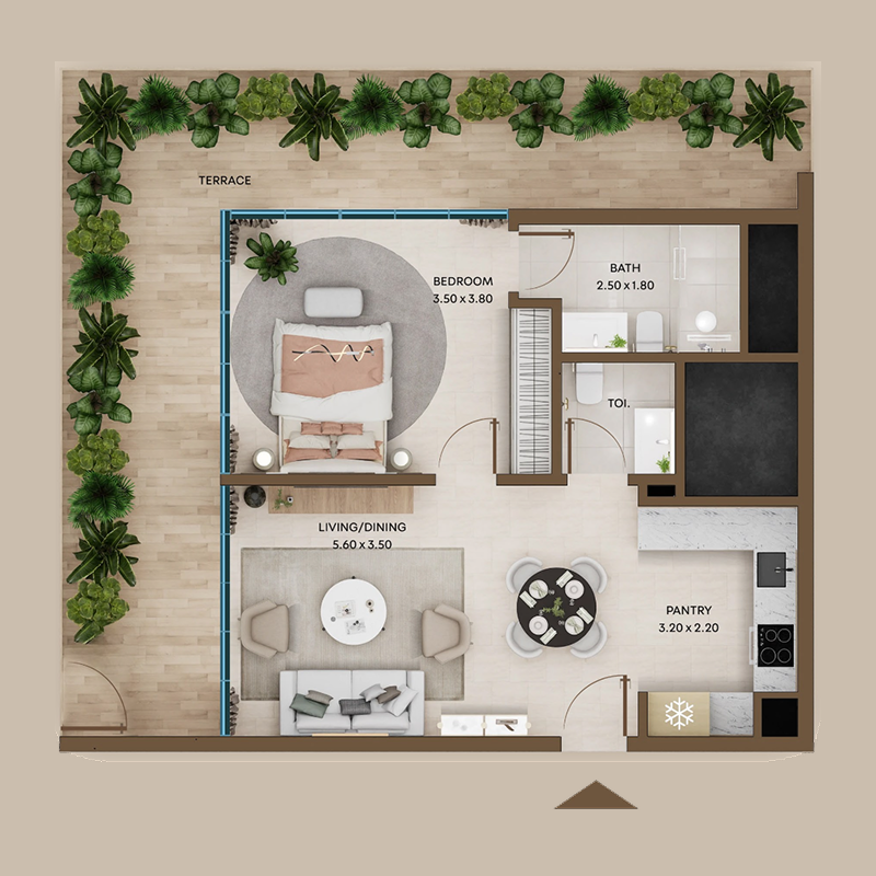 1 bedroom Apartments -  Coventry Residences III