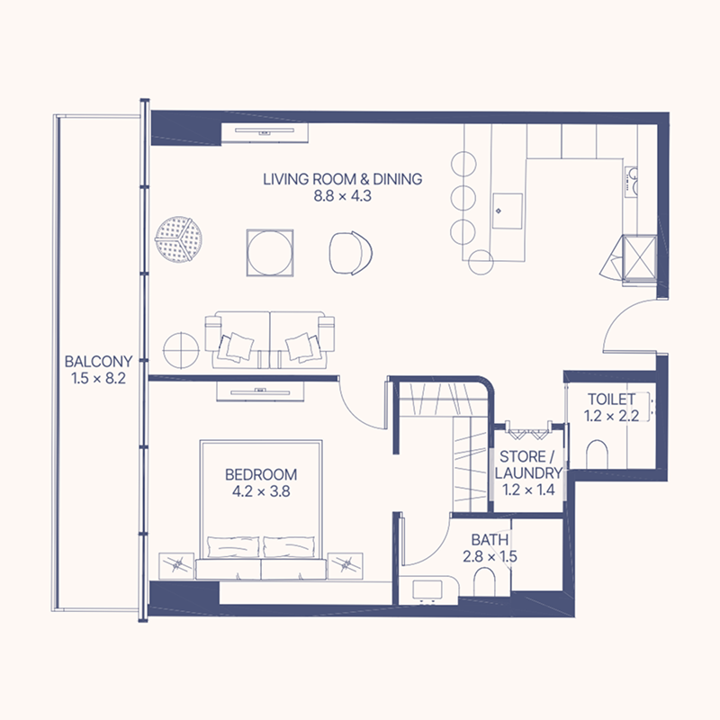 1 bedroom Apartments -  Gianfranco Ferre Residences