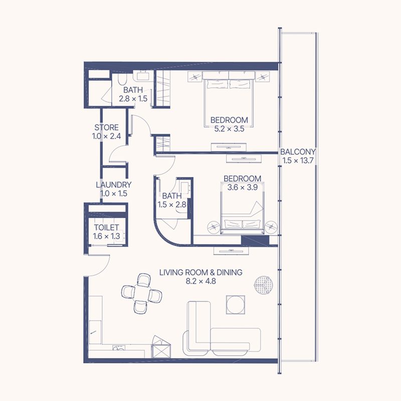 2 bedroom Apartments -  Gianfranco Ferre Residences