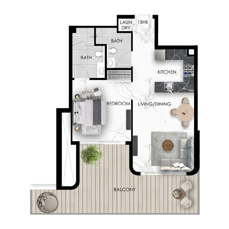 1 bedroom Apartments -  The Eighty Three