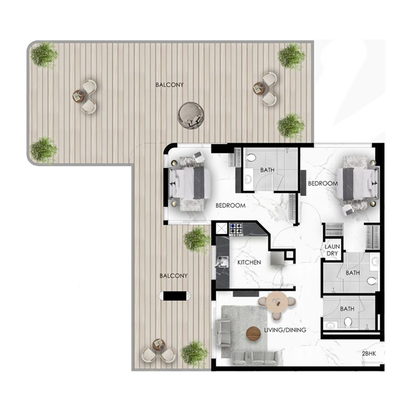 2,5 bedroom Apartments -  The Eighty Three