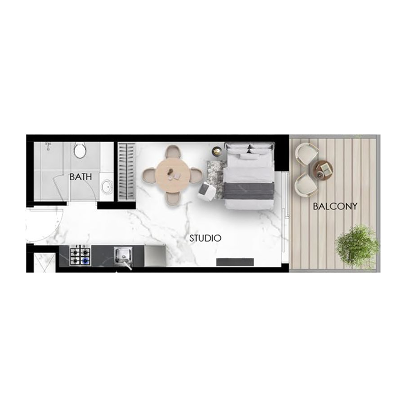 Studio Apartments -  The Eighty Three
