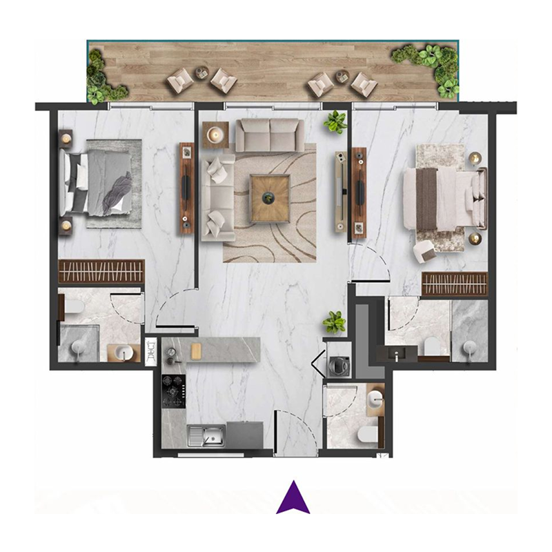 2 bedroom Apartments - Amethyst by Siroya