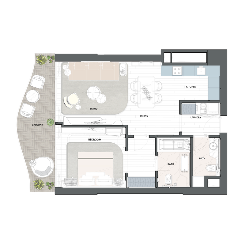 1 bedroom Apartments - Oystra