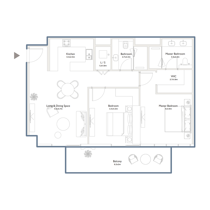 2 bedroom Apartments -  Serenia District West Residence