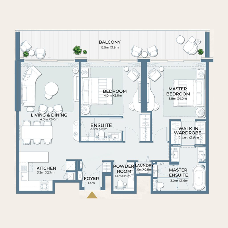 2 bedroom Apartments -  Fairmont Residences Al Marjan Island