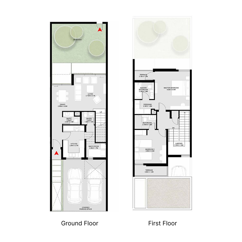 2 bedroom Townhouse -  Masaar 2 Coral