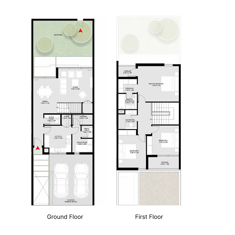 3 bedroom Townhouse -  Masaar 2 Coral