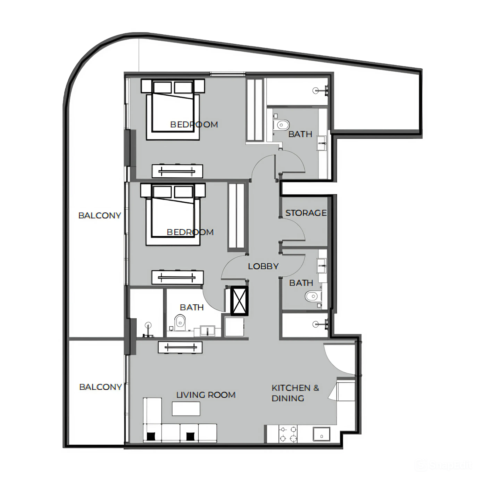 2 bedroom Apartments -  The Boulevard