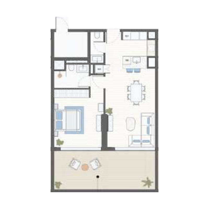 1 bedroom Apartments -  Ozone 1
