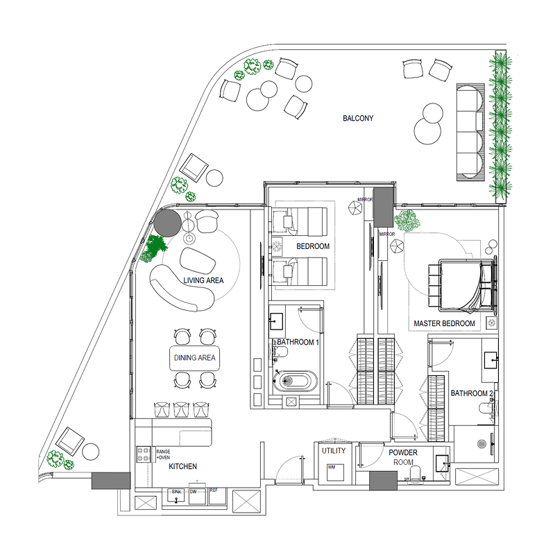 2 bedroom Apartments -  Fortune Bay Residences