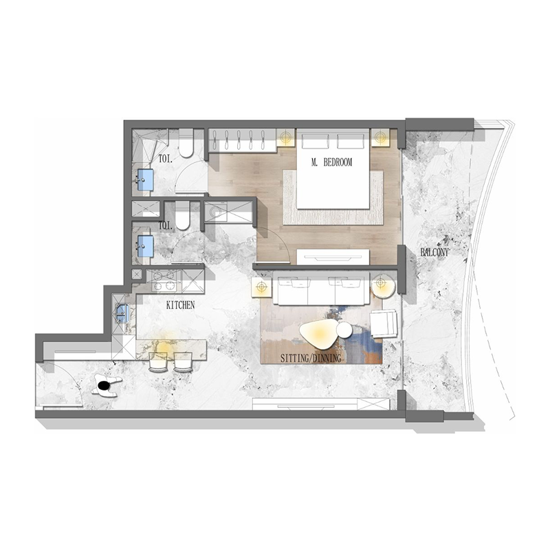 1 bedroom Apartments -  Stamn Nautis Residences