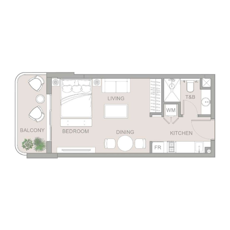 Studio Apartments -  TETR1S Tower