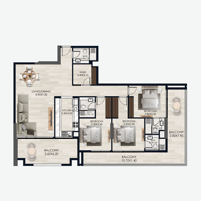 3 bedroom Apartments -  Soul by Vision