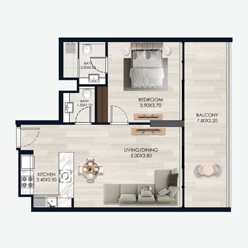 1 bedroom Apartments -  Soul by Vision
