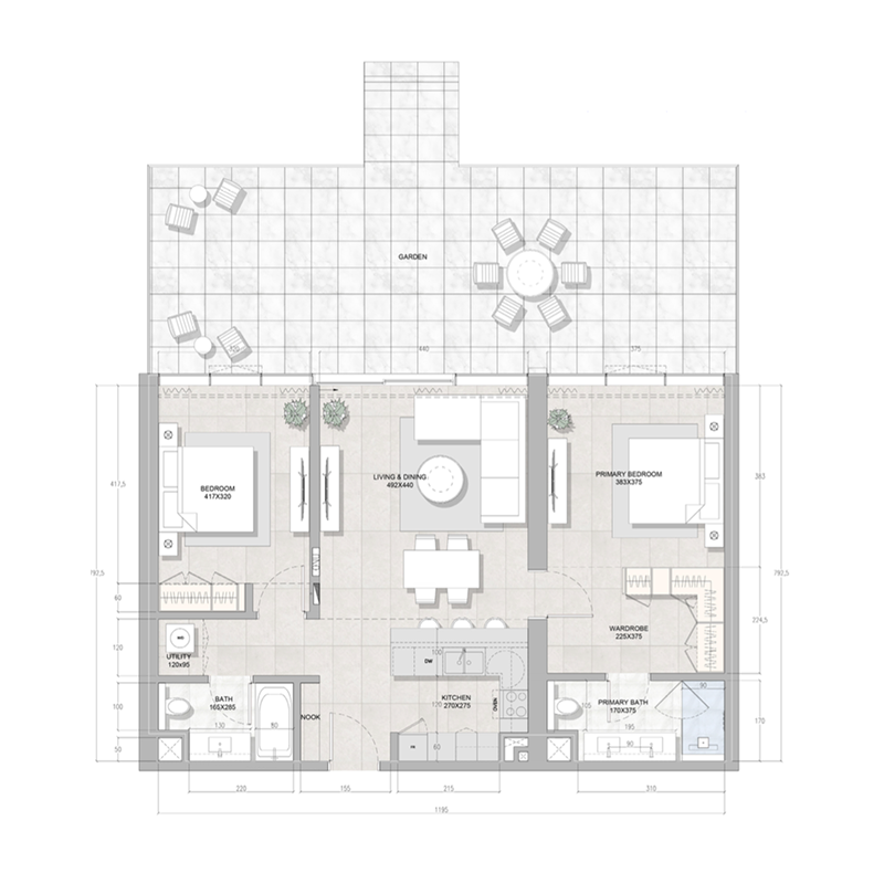 2 bedroom Apartments -  Solera Downtown Mina