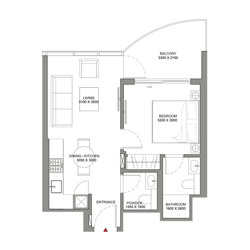 1 bedroom Apartments - Sobha Aquamont