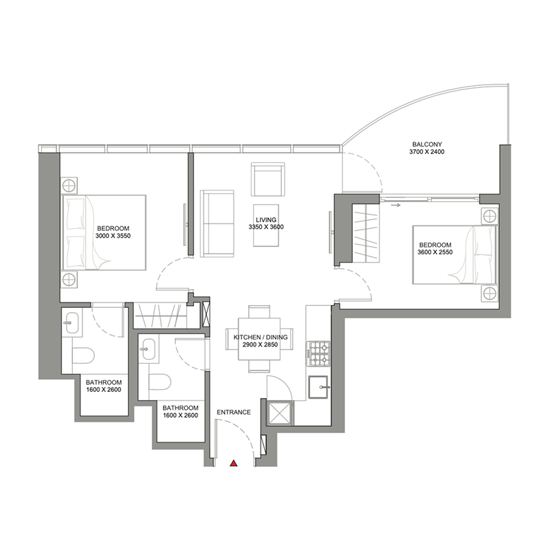 2 bedroom Apartments -  Sobha Aquamont