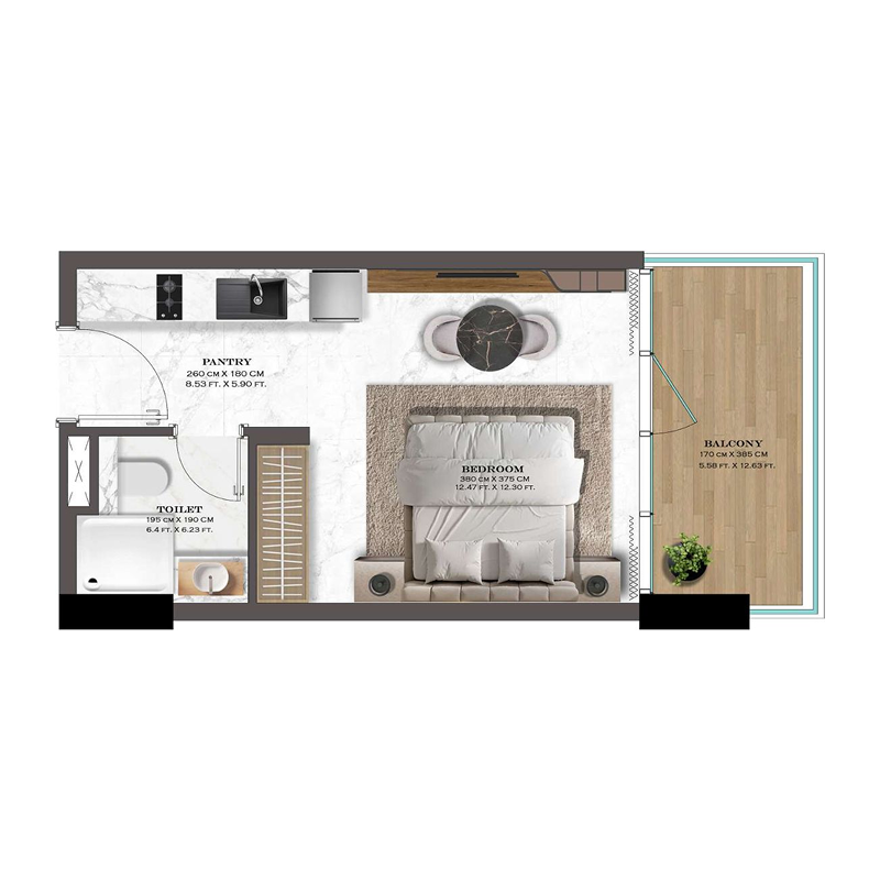 Studio Apartments -  Lazord by Lapis Phases 1 and 2
