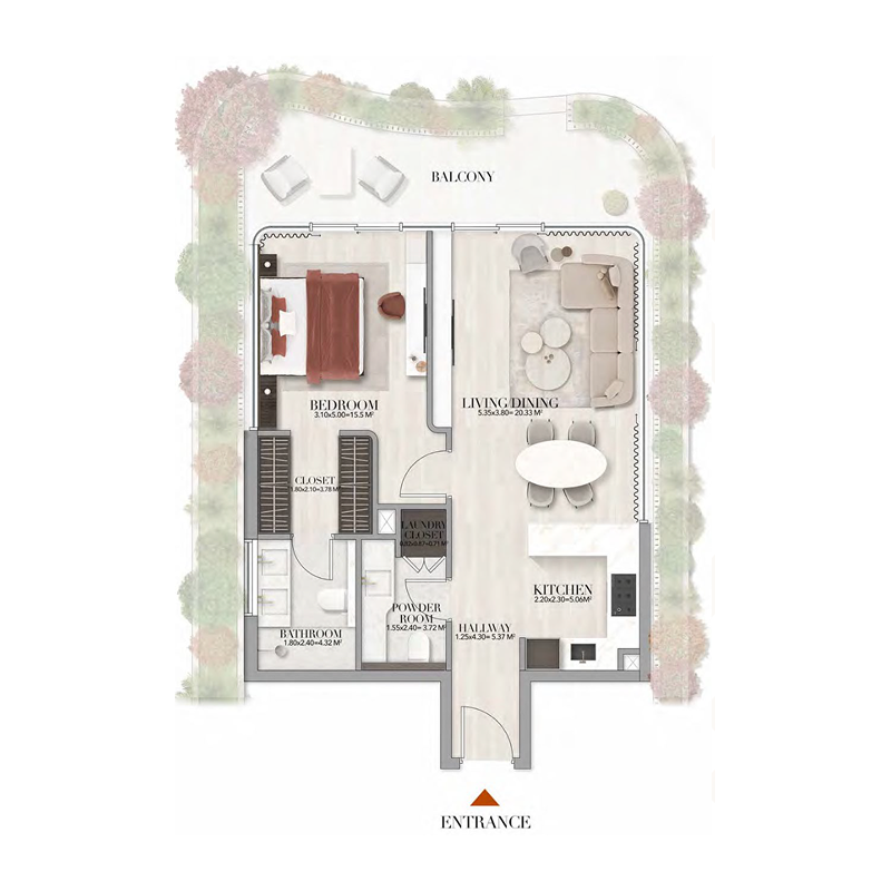 1 bedroom Apartments - Gate Eleven by Amwaj Development