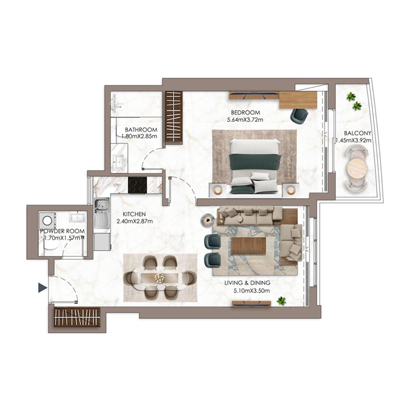 1 bedroom Apartments - Ajman Pearl Tower